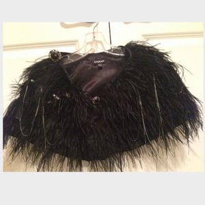 bebe Feather Capelet
